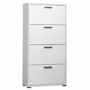 Scarpiera 4 ante a ribalta bianco cemento salvaspazio moderna