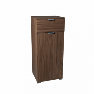 Mobiletto con 1 anta e 1 cassetto noce compatto moderno casa