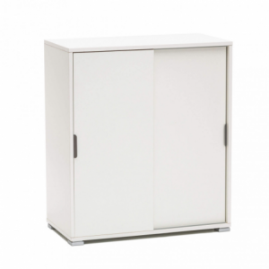 Mobiletto 2 ante scorrevoli bianco compatto moderno per casa cucina