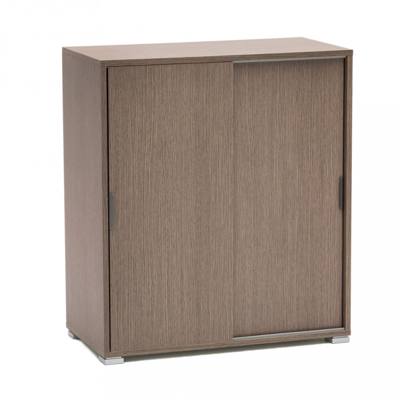 Mobiletto 2 ante scorrevoli rovere grigio compatto moderno casa