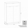 Mobiletto con 2 ante e 1 cassetto bianco compatto moderno casa