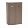 Mobiletto con 2 ante e 1 cassetto rovere grigio compatto moderno