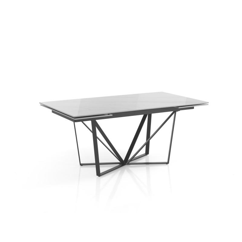 Tavolo Allungabile Spinne White Marble 166X95X13 Cm