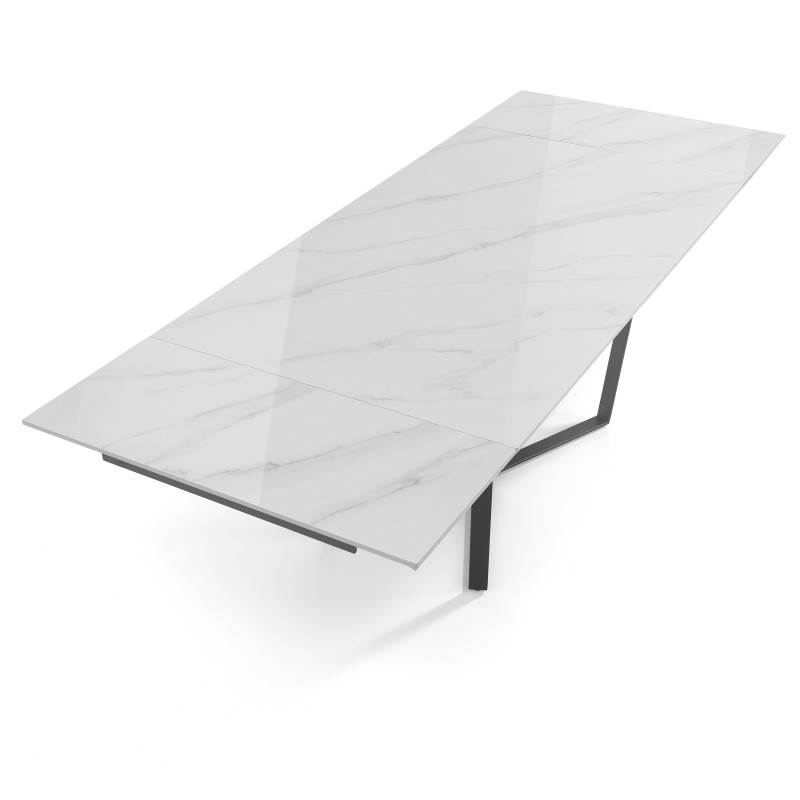 Tavolo Allungabile Spinne White Marble 166X95X13 Cm