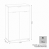 Mobiletto 2 ante 1 cassetto bianco compatto pratico per casa