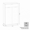 Mobiletto 2 ante e 1 cassetto rovere grigio – Pratico e moderno