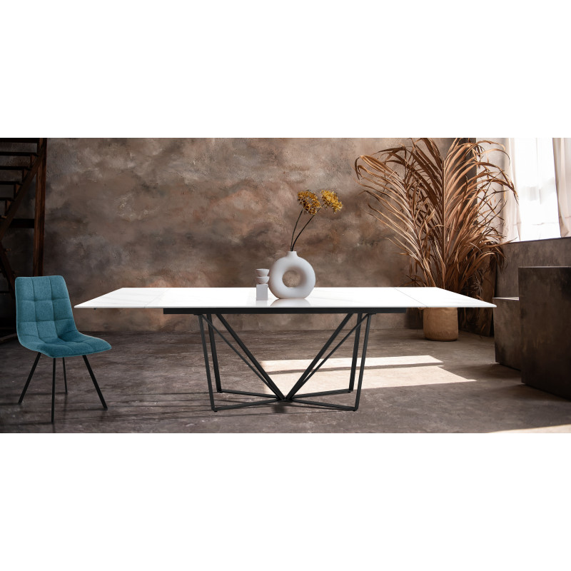 Tavolo Allungabile Spinne White Marble 166X95X13 Cm