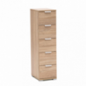 Cassettiera 5 cassetti naturale compatta e versatile