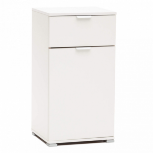 Mobiletto 1 anta 1 cassetto bianco compatto pratico per casa
