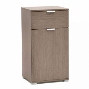 Mobiletto 1 anta 1 cassetto rovere grigio compatto pratico casa