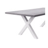 Tavolo Amantea 220x100 Alluminio Bianco Piano Resina Grigio Moia