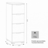 Cassettiera 4 cassetti rovere grigio compatta elegante per casa
