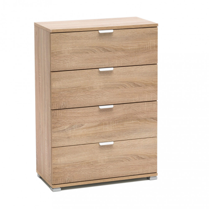 Cassettiera 4 cassetti naturale – Design moderno e versatile