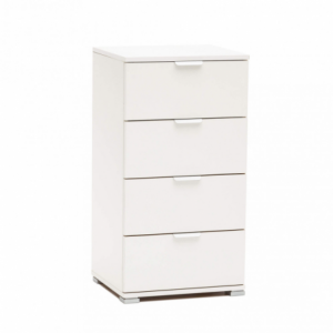 Mobiletto 4 cassetti bianca compatto pratico elegante per casa