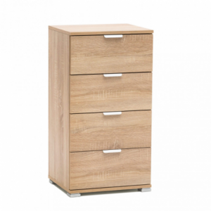 Mobiletto 4 cassetti naturale compatto e versatile per casa