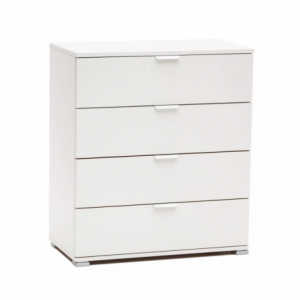 Mobiletto 4 cassetti bianca compatto pratico elegante per casa