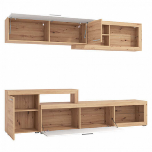 Zoom SOGGIORNO KANAS ROVERE ARTIGIANO E BIANCO LACCATO SUPER