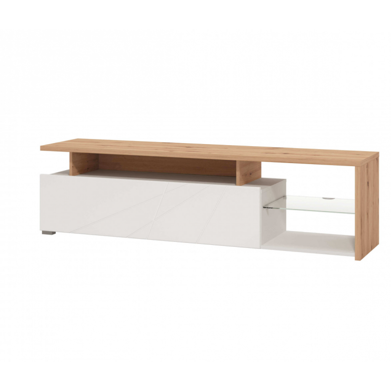 PORTATV ARCTIC BIANCO, ROVERE ARTIGIANO E BIANCO GLOSS