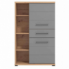 MOBILE VETRINA LISABON ROVERE ARTIGIANO E GRIGIO GRAFITE