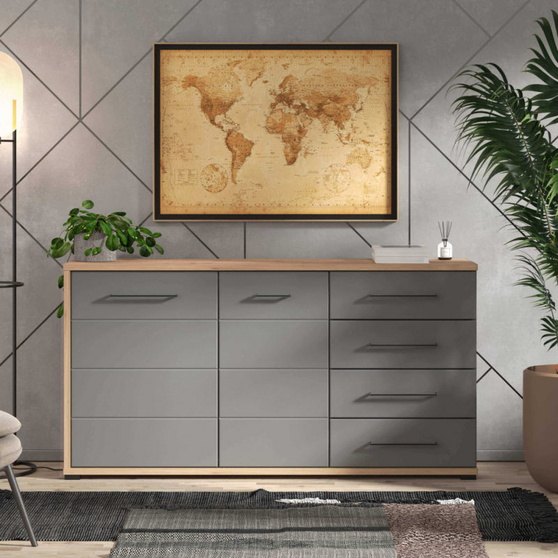 MADIA LISABON ROVERE ARTIGIANO E GRIGIO GRAFITE