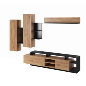 Parete Soggiorno Kely Anthracite 11,5 X 46,5 H177 Cm