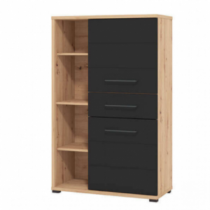 Zoom MOBILE LIBRERIA LUSITANIA ROVERE ARTIGIANO E NERO