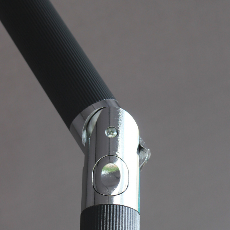 Ombrellone Nice nero 2x3 telo grigio palo centrale resistente