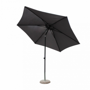 Zoom OMBRELLONE NICE NERO P/C Ø 3 TELO GRIGIO