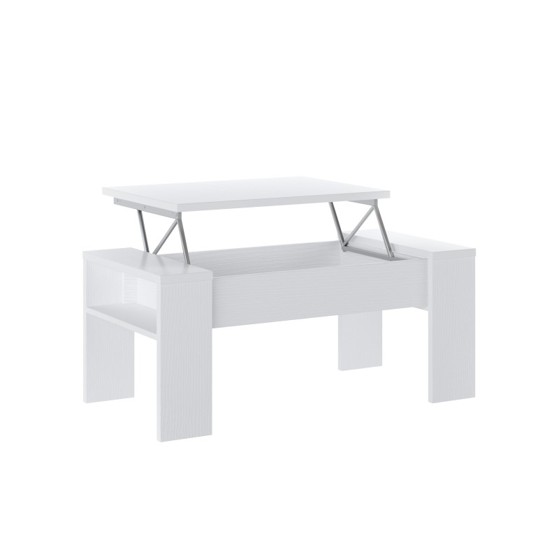Tavolino Contenitore James Total White 84 X 54 X H.9,8 Cm
