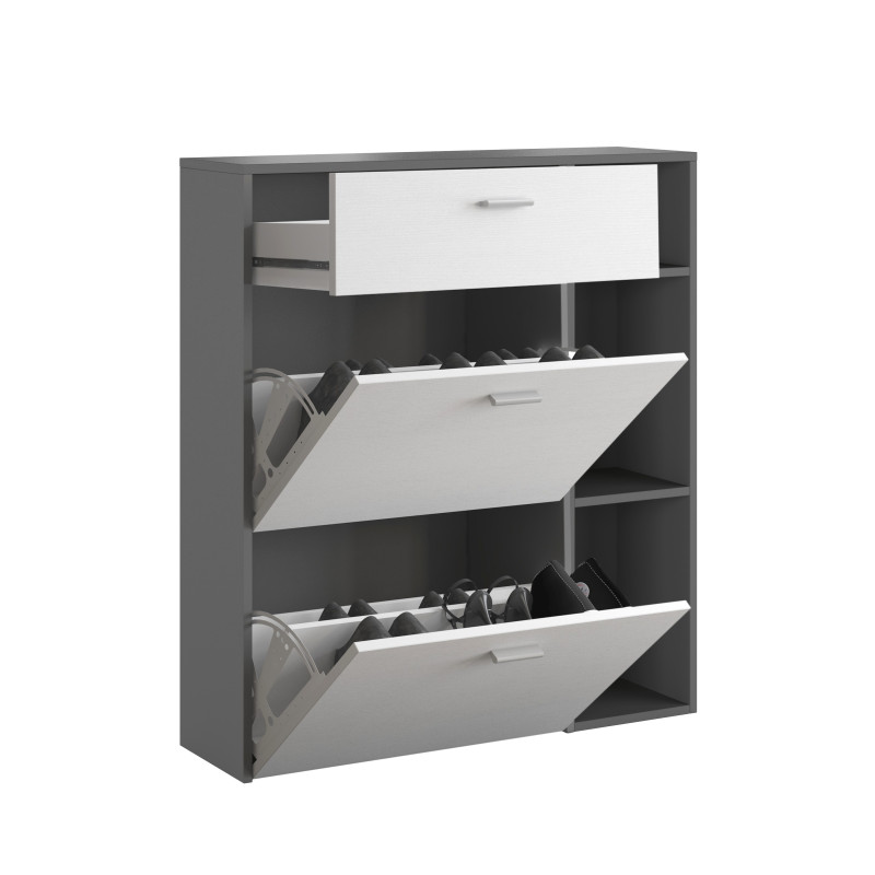 Scarpiera Niki Evo Graphite 108,5 X 43 H15,3 Cm
