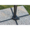Ombrellone Newton nero 3x3 palo laterale telo grigio