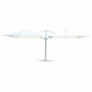 OMBRELLONE DOPPIO 3 X 3 ARCHIMEDE BIANCO TELO BIANCO