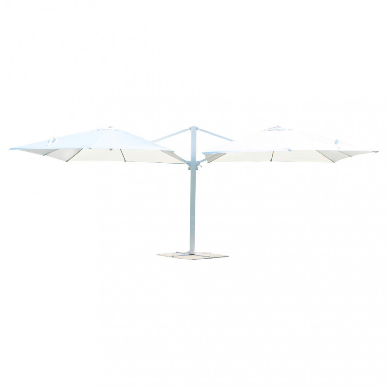 OMBRELLONE DOPPIO 3 X 3 ARCHIMEDE BIANCO TELO BIANCO