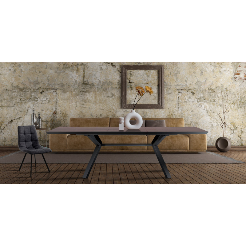 Tavolo Allungabile Logan Dark Wood  188X100X16 Cm