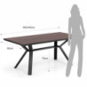Tavolo Allungabile Logan Dark Wood  188X100X16 Cm