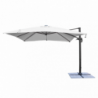 Ombrellone con LED Pitagora 3x4m antracite telo grigio giardino