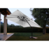 Ombrellone con LED Pitagora 3x4m antracite telo grigio giardino