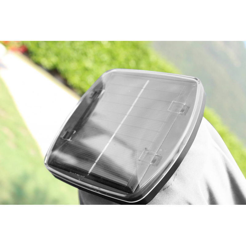 Ombrellone con LED Pitagora 3x4m antracite telo grigio giardino