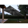 Ombrellone con LED Pitagora 3x4m antracite telo grigio giardino
