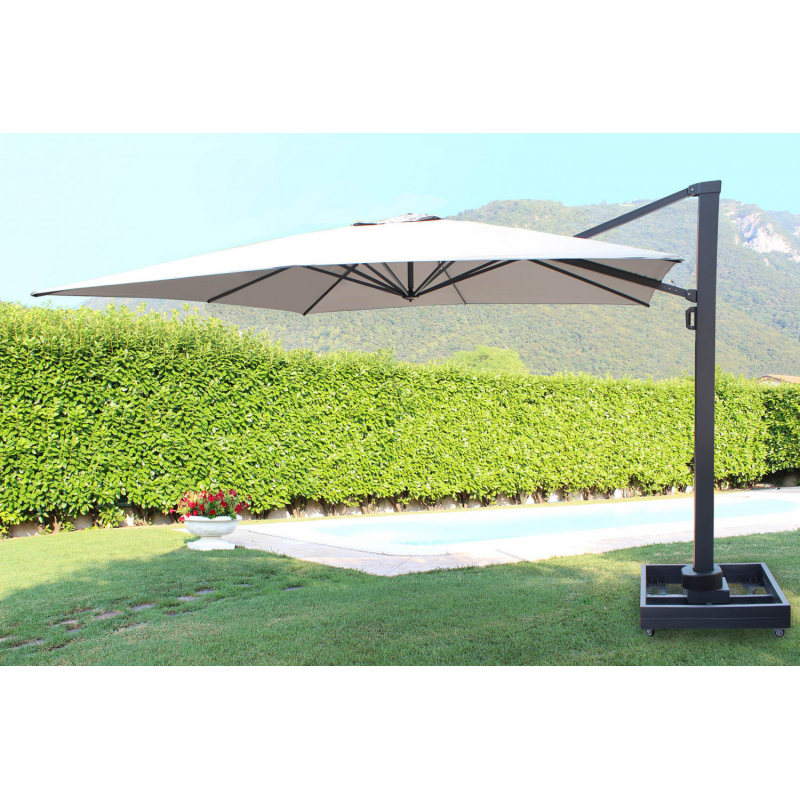 Ombrellone Zeus palo laterale 4x4 m quadrato giardino