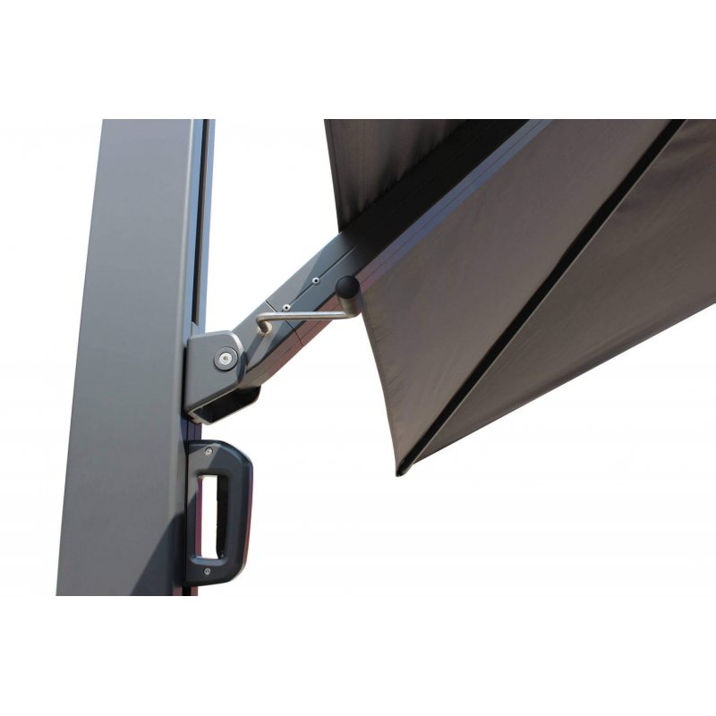 Ombrellone Zeus palo laterale 4x4 m quadrato giardino