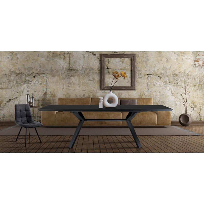 Tavolo Allungabile Logan Black 188X100X16 Cm