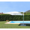 Ombrellone Saturno palo laterale bianco 3x4m ampio resistente