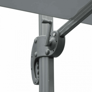 Zoom OMBRELLONE NETTUNO LUX NERO P/L 3 X 3 TELO GRIGIO CHIARO