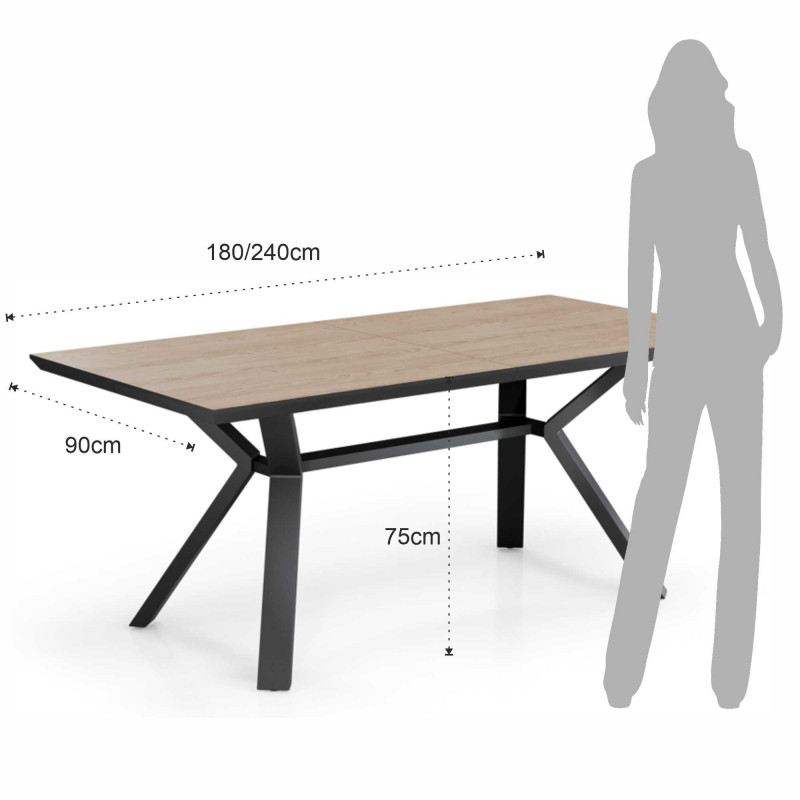 Tavolo Allungabile Logan Wood  188X100X16 Cm