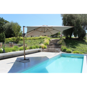 Zoom OMBRELLONE MENDEL MARRONE EFFETTO LEGNO P/L 3 X 4 TAUPE