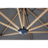 Ombrellone Mendel Marrone 3x4 effetto legno palo laterale taupe