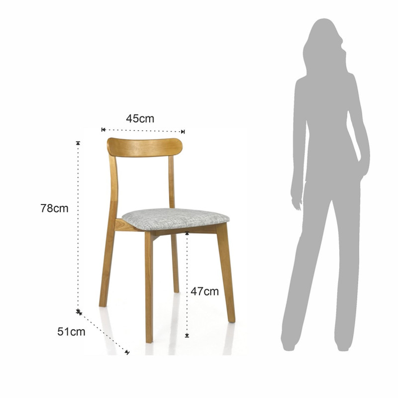 Sedia Ambra Wood 83X64 H11 Cm