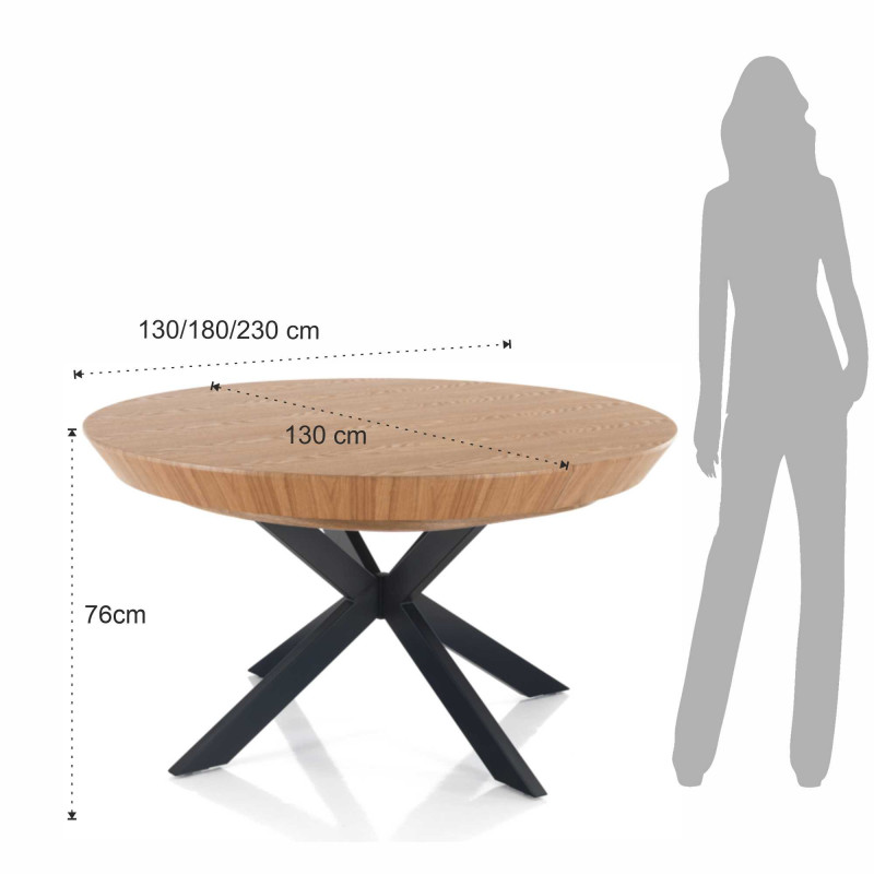 Tavolo Rotondo Allungabile 137*137*20 Cm
