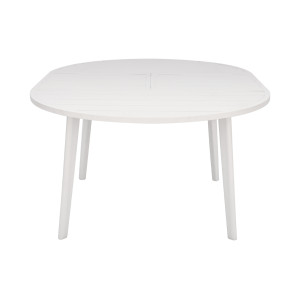 Zoom Tavolo Tropea ø120/170 Alluminio Bianco Moia